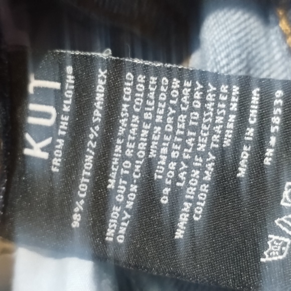 sac304✂️KUT from the Kloth Straight Leg Woman's Jeans Size 8 - Picture 7 of 7